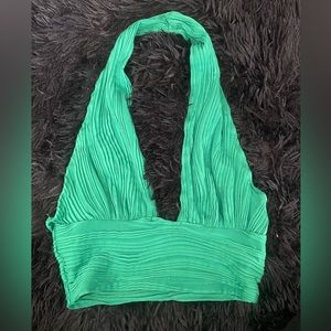 Green crop top